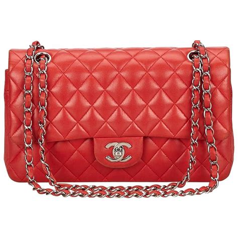 chanel classic flap red 2015